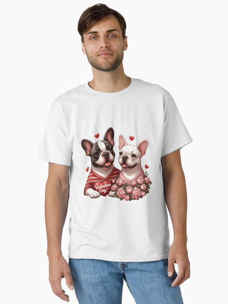 Frenchie Love Bouquet Classic Shirt T Shirt Clean Design