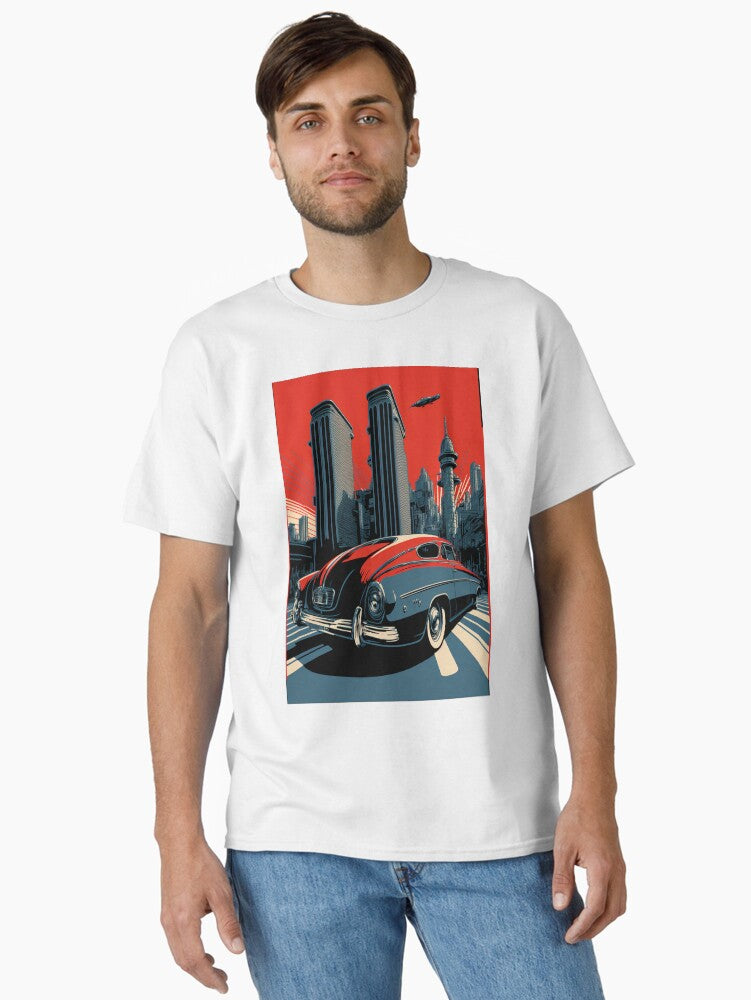 Future Retro City Living Classic T-Shirt | Premium Unisex T-Shirt, Trending Graphic Tee