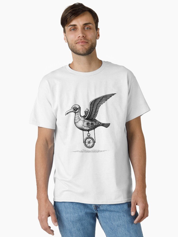 The Automaton Albatross Victorian Mechanical Bird Classic Steampunk Art Classic T-Shirt | Premium Unisex T-Shirt, Trending Graphic Tee
