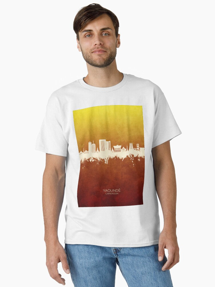 Yaounde Cameroon Skyline Classic T Shirt T Shirt Minimal Artwork