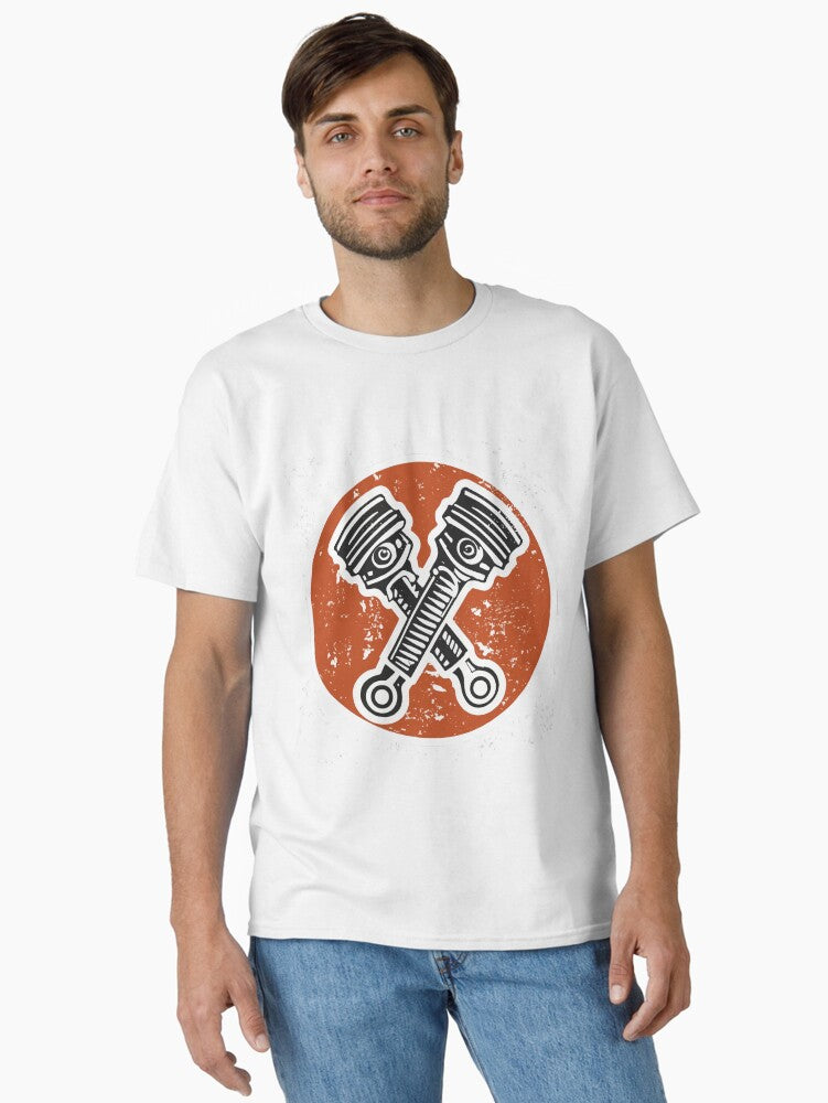 Grunge Piston and Crankshaft Artwork Classic T Shirt T Shirt Viral TikTok Fan Favorite