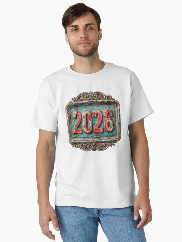 Distressed 2026 Classic T Shirt T Shirt Premium Print Modern Aesthetic