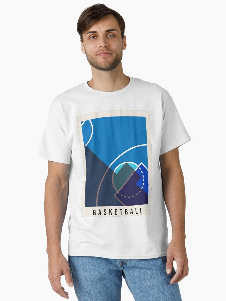 Baskeball Court Poster Classic T-shirt | Trendy Graphic Tee | Casual Unisex T-shirt