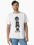 Walter Payton Sweetness City 34 Navy Illustration Classic T Shirt T Shirt Everyday Wear