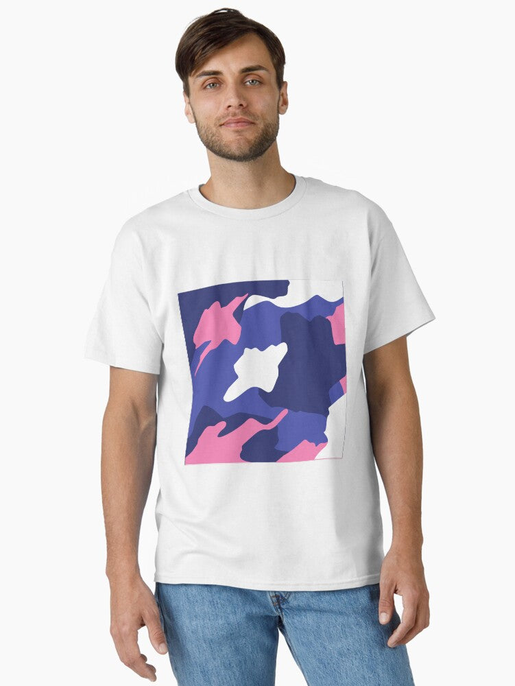 Pink And Blue Camo Classic T Shirt T Shirt Premium Quality Hot Search US