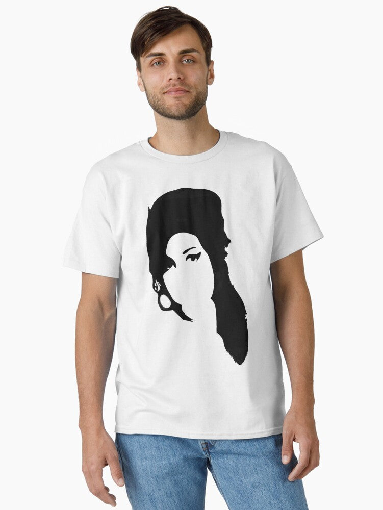 AMY Black and White Monochrome Print Classic T Shirt T Shirt Viral TikTok Pop Art Style