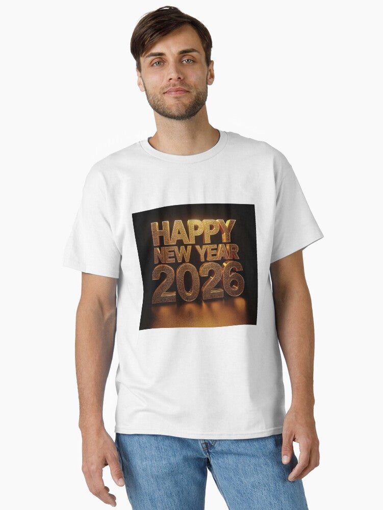 New Year 2026 Festive Celebration Design Classic T Shirt T Shirt Streetwear Style Modern Aesthetic