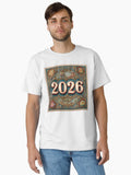 Vintage floral 2026 Classic T Shirt T Shirt Comfort Fit New Year Trend