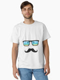 sunglasses with mustache Classic Shirt T Shirt Clean Design