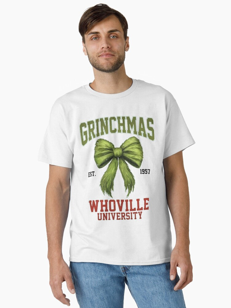 Grinch Green Holiday University Parody Aesthetic Classic T Shirt T Shirt Holiday Trending Christmas Season Pick