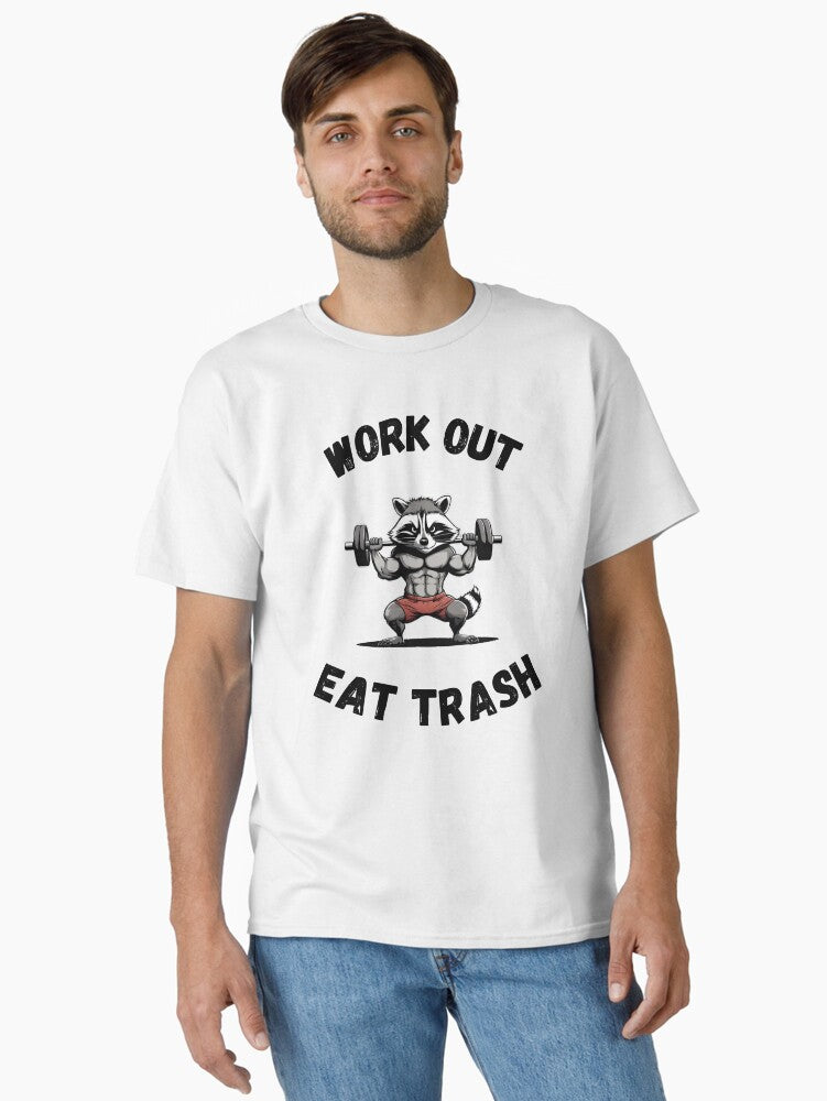 Gym Racoon Classic T Shirt T Shirt Clean Design