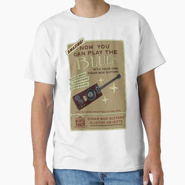Blues Shack cigar box guitar poster Classic T-Shirt for Sale by BluesShack