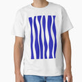 Modern striped pattern - Blue Classic T-Shirt by Mouyouu