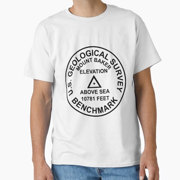 Mount Baker, Washington USGS Style Benchmark Classic T-Shirt for Sale by topou