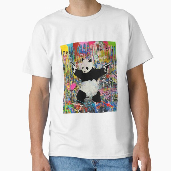 Panda With Guns Stick Em Up - Pop Street Art Banksy Classic T-Shirt for Sale by WE-ARE-BANKSY