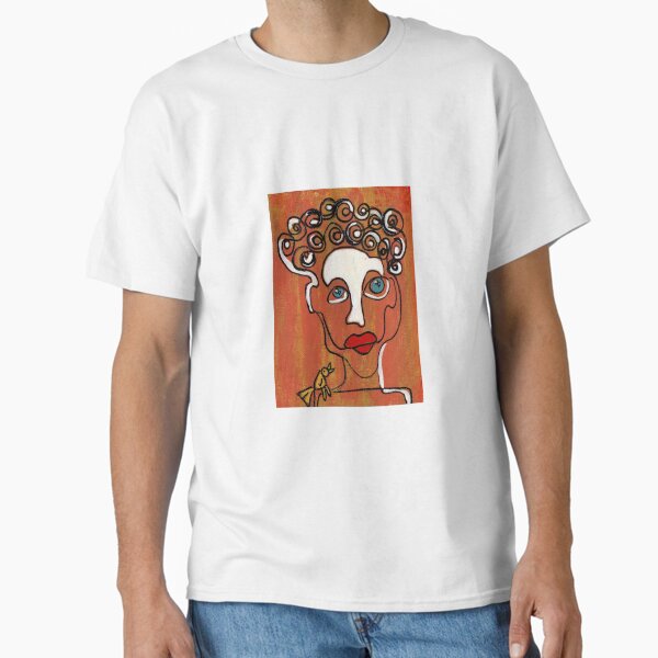 A Little Birdy Told Me Abstract Line Art Classic T-Shirt for Sale by ksan30