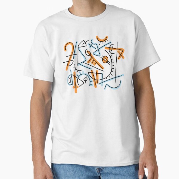 Alien language, Abstract Doodle Composition Classic T-Shirt for Sale by alina-k-design