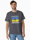 Australia United With Ukraine Kangaroo Australian Symbol Classic Shirt T Shirt Peace Message