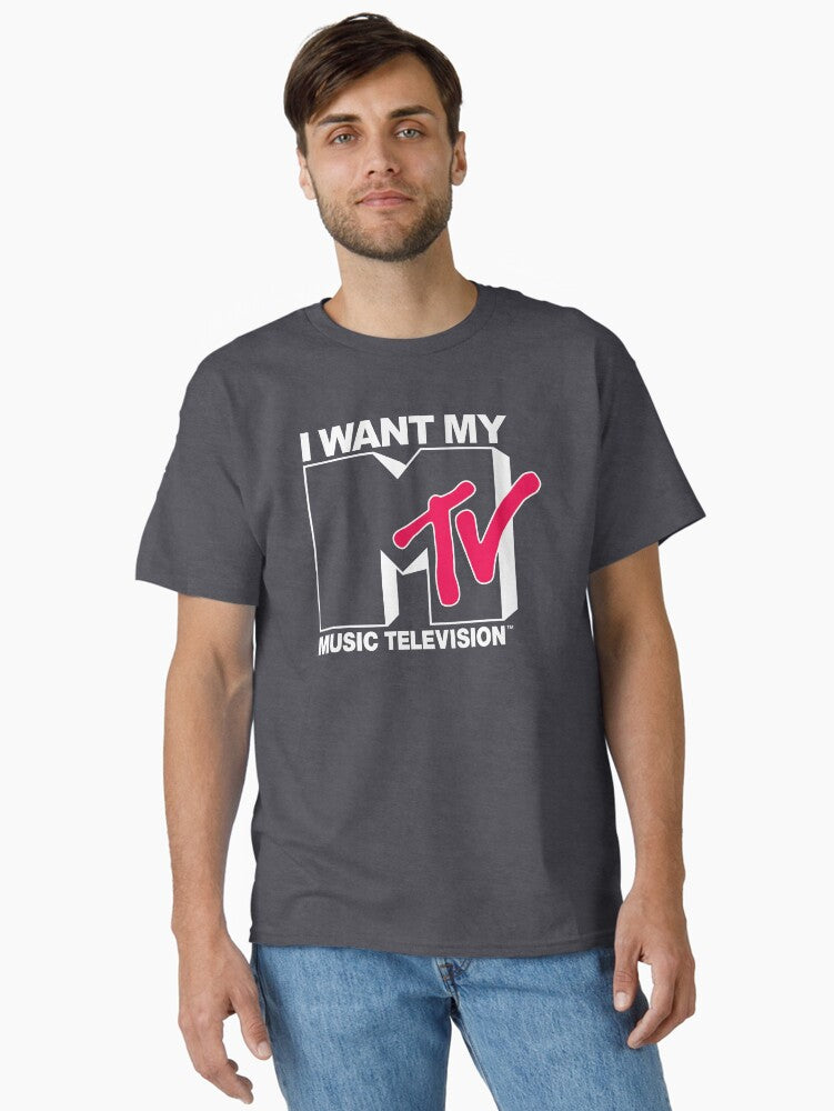 MTV Music Television Want Logo Classic T Shirt T Shirt Viral TikTok Pop Art Style