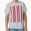Burgundy and Pink Stripes Pattern Classic T-Shirt for Sale by OneThreeSix