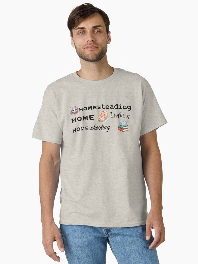 Homesteading, Home birthing, Homeschooling, animated