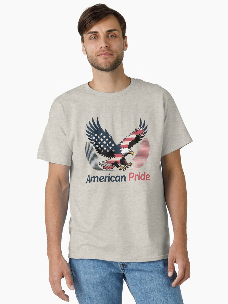 American Pride USA Eagle Flag Patriotic Design Classic Shirt T Shirt Clean Design