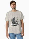 Cats with books and coffee Classic T Shirt T Shirt Premium Quality Hot Search US