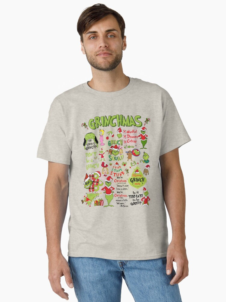 Merry Greenmas Christmas Mean Guy Classic T Shirt T Shirt Streetwear Style Limited Drop Feel