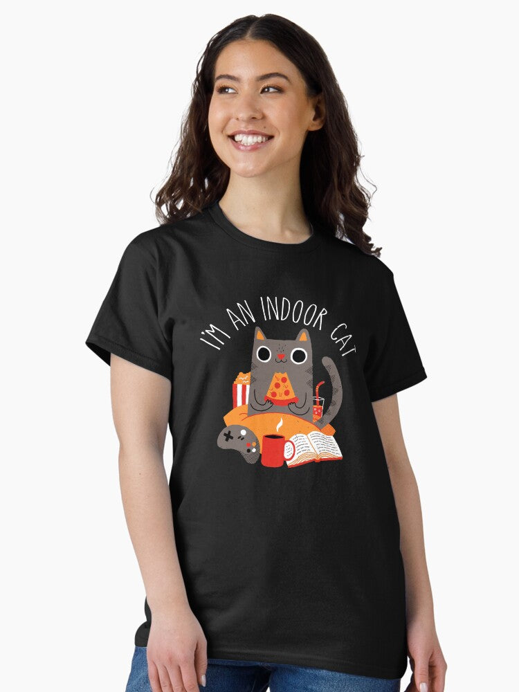 Indoor Cat Classic T Shirt Women T Shirt Trending US Best Seller Look