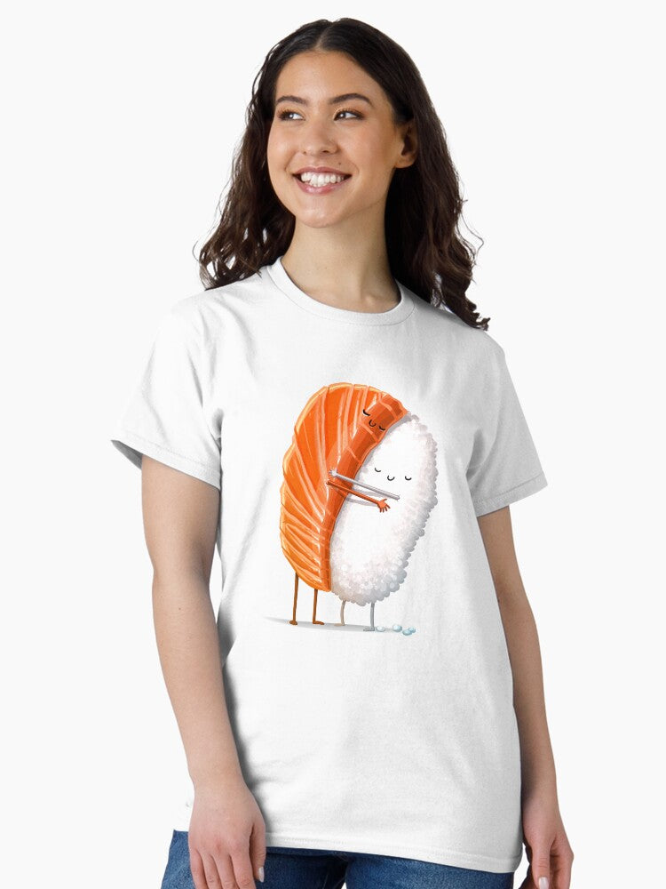 Sushi Hug Classic T Shirt Women T Shirt High Search Demand Daily Wear