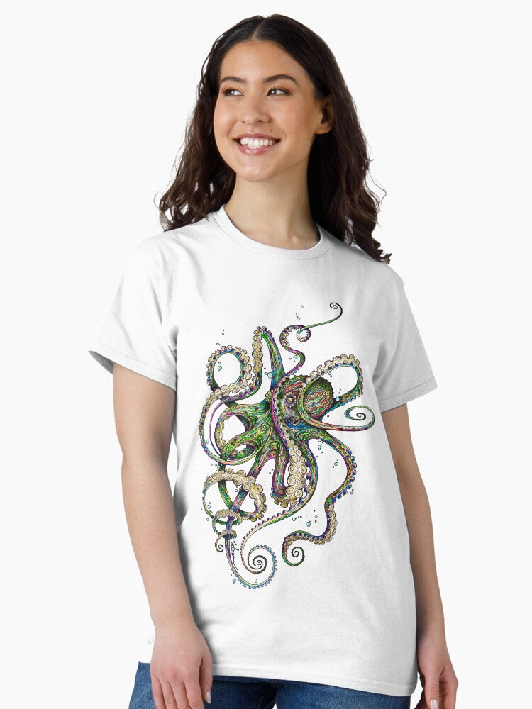 Octopsychedelia Classic T Shirt Women T Shirt Trending US Hot Right Now