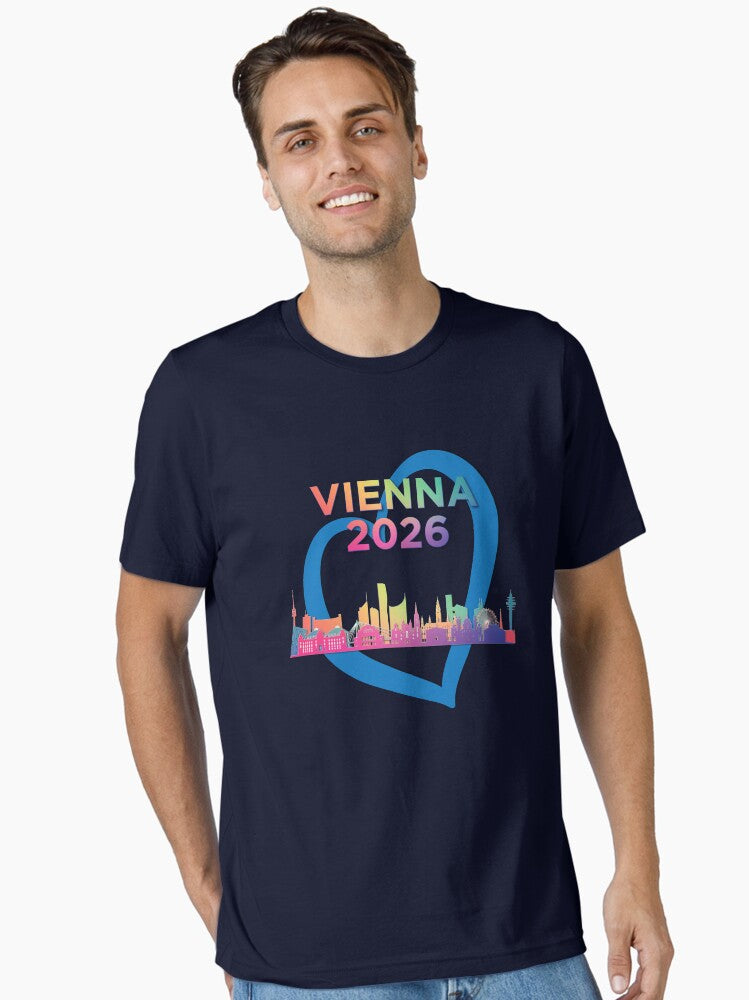Eurovision Song Contest 2026 Host City Vienna United By Music ESC2026 ESC26 Essential T Shirt T Shirt Viral TikTok