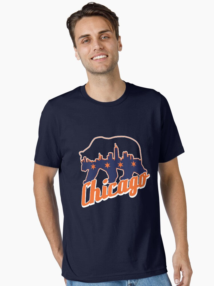 Chi Bear City Skyline City Flag Essential T Shirt T Shirt Cute Design