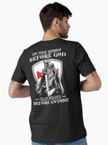 Warrior He Who Kneels Before God Can Stand Anyone Essential Shirt T Shirt US Market