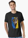 Ukraine Cat Stepan Ukrainian Flag Eyes Pride Ukraine Essential Shirt T Shirt Minimal Style
