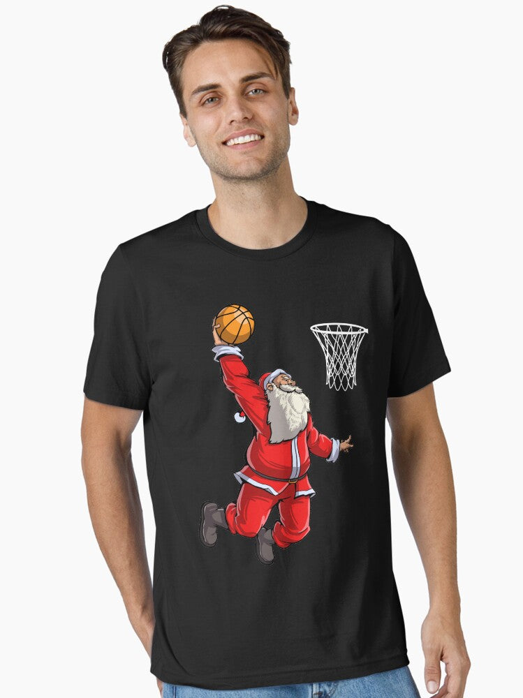 Basketball Santa Slam Dunk T Shirt Christmas Xmas Ball Sport Essential TShirt T-Shirt | Premium Graphic | Trending Festive Apparel