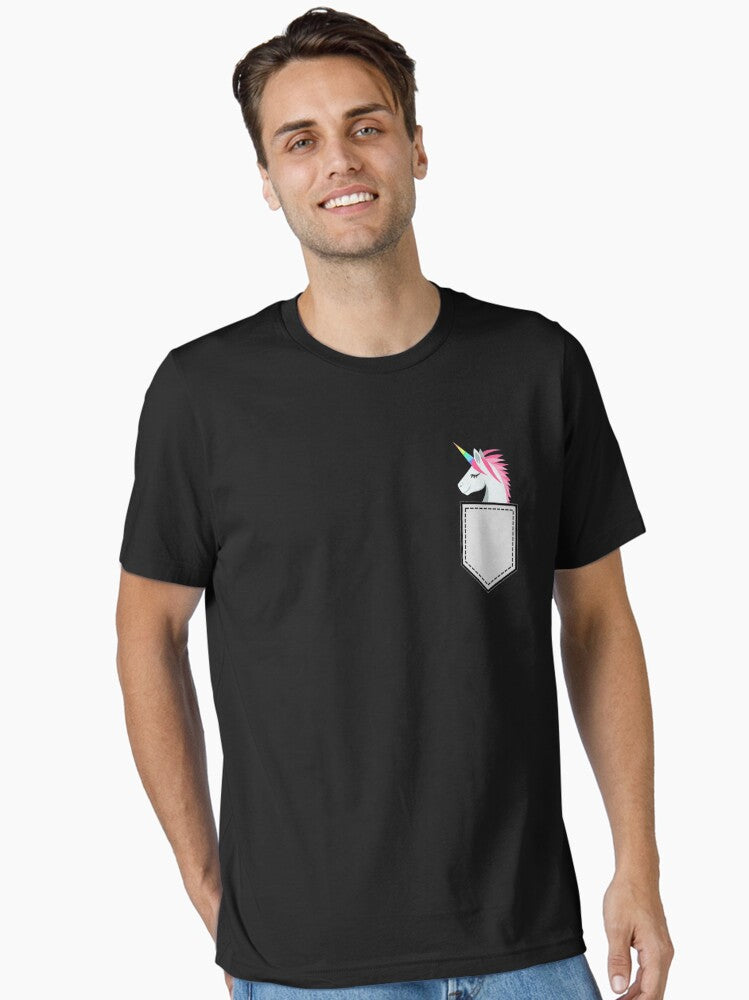 Pocket Unicorn Essential Shirt T Shirt Clean Design