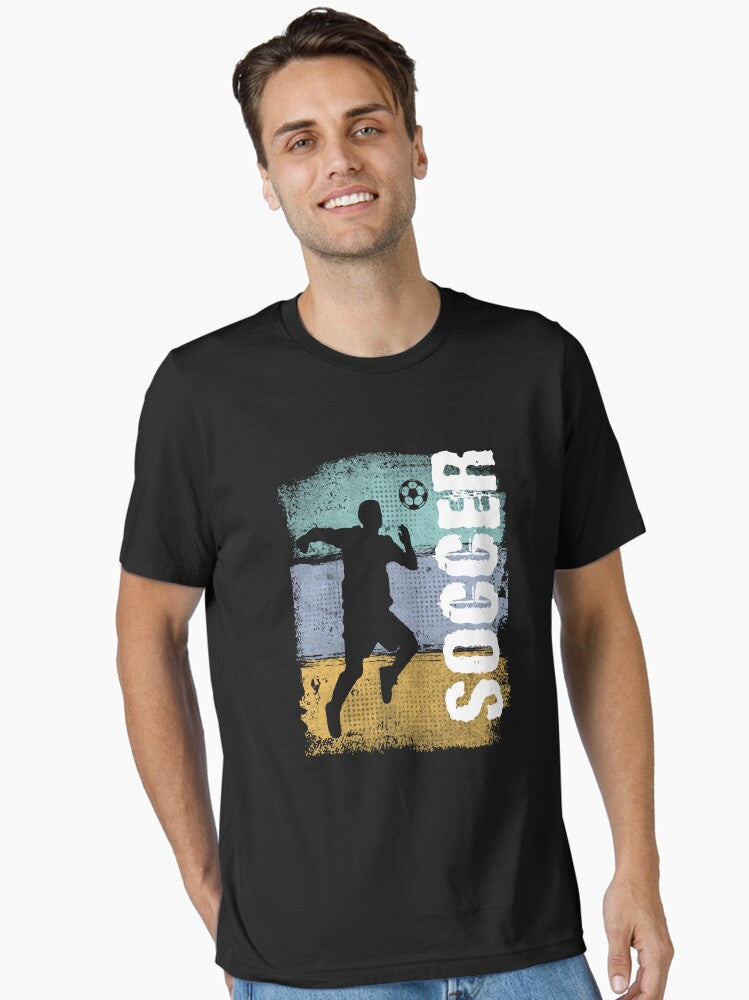 Soccer Vintage Retro Soccer Player Essential Shirt T Shirt Everyday Wear