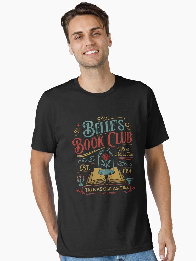 Vintage Retro Belle s Book Club Tale as old as time Beauty and the Beast Belle Princess Book lover Essential T Shirt T S
