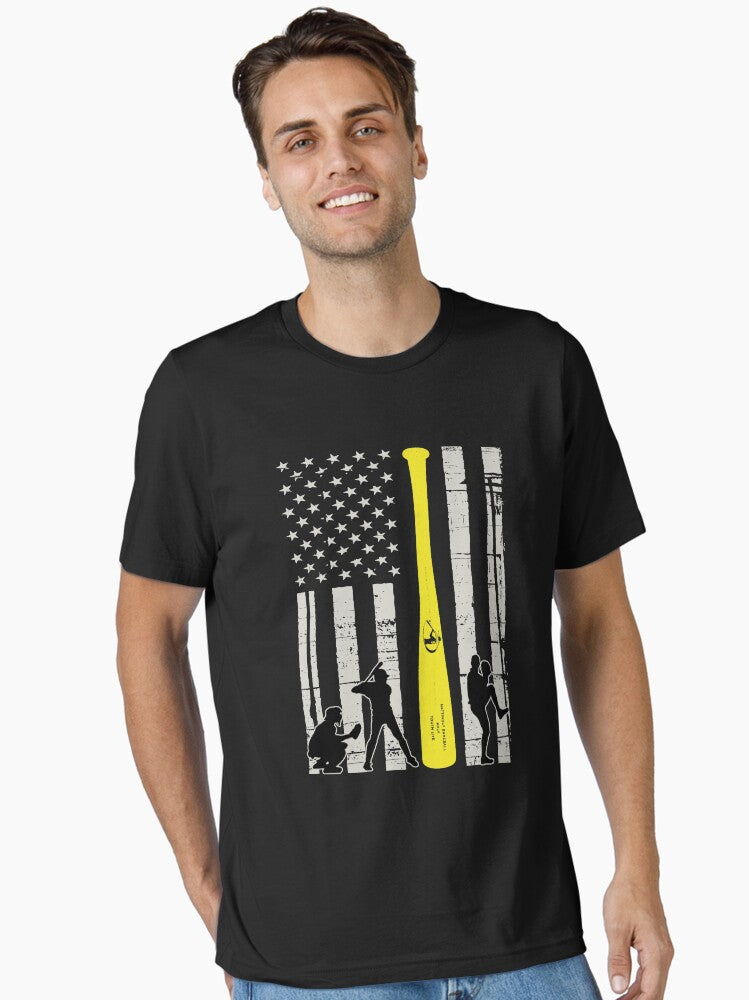 American Flag Baseball Essential T Shirt T Shirt Trending US Best Seller Look