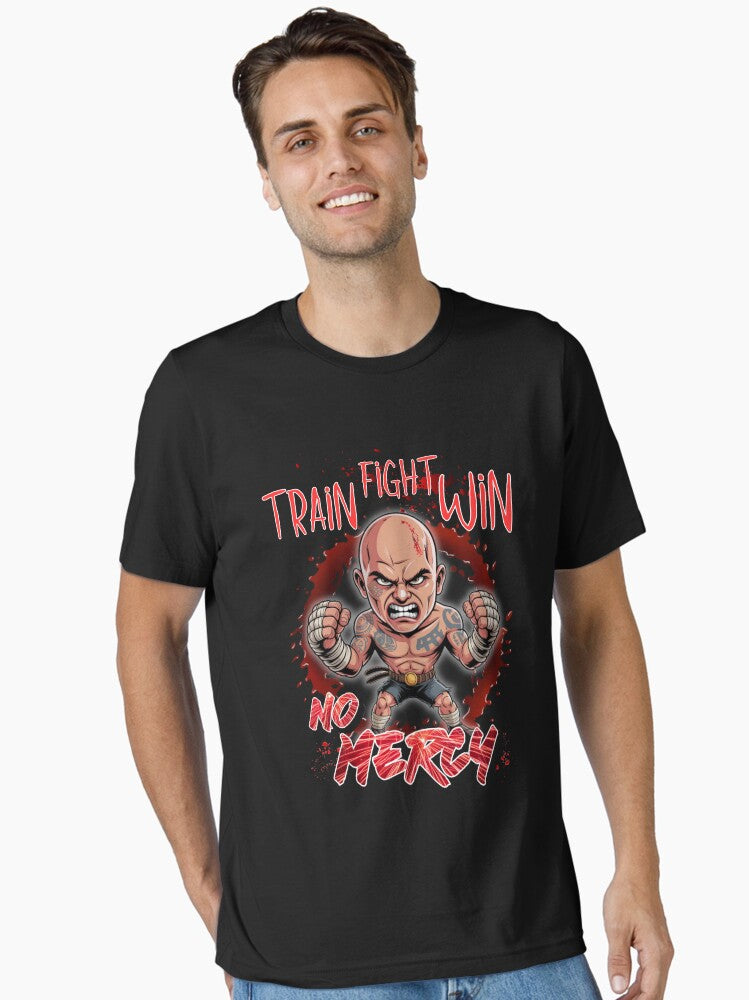 Train Fight Win No Mercy Football fanatics Essential Shirt T Shirt Premium Quality