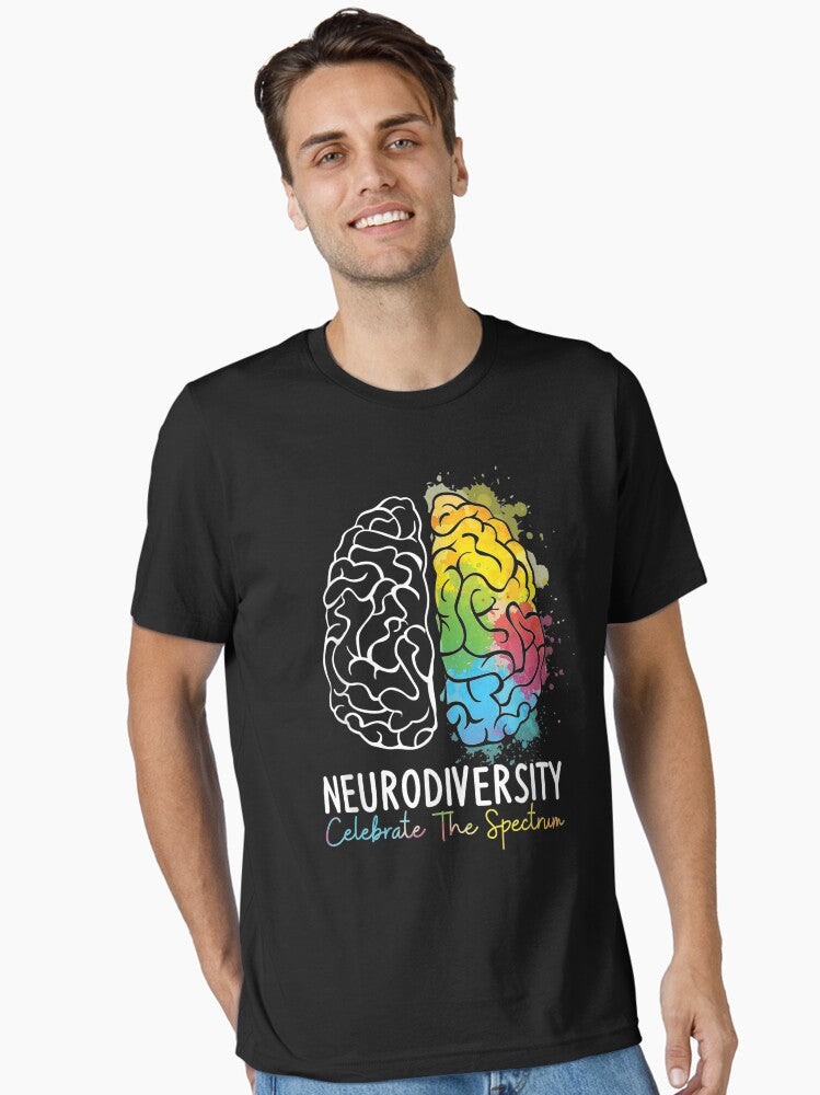 Celebrate Neurodiversity, Neurodiversity celebrate the spectrum Rainbow Women Men Girl Essential T-Shirt