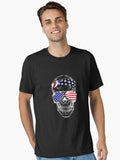 Skull Wearing USA Aviators And Bandana American Skull Gear Essential Shirt T Shirt Clean Design