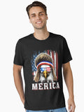 Patriotic Merica Eagle Mullet 4th of July Essential Shirt T Shirt Gift Ready
