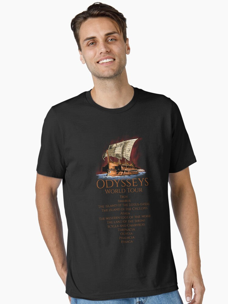 Ancient Greek Mythology Odysseus World Tour Trojan War Essential T Shirt T Shirt Streetwear Style Best Seller Look