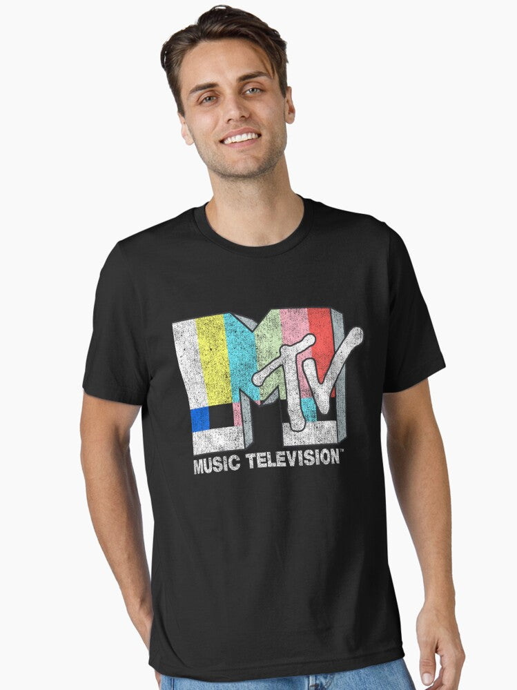 MTV Vintage TV Signal End Logo Essential T Shirt T Shirt Streetwear Style Pop Art Style