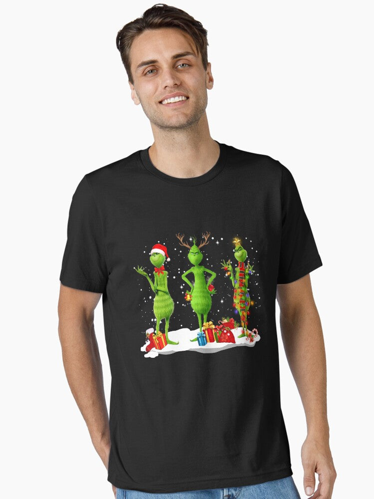 Santa Grinch Christmas snow Ginches christmas pajama matching Essential T Shirt T Shirt Holiday Trending Christmas Seaso