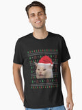 Woman Yelling At Cat Ugly Christmas Sweater Funny Memes Essential T Shirt Sweater Premium Print Everyday Wear