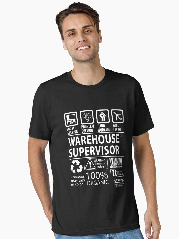 Warehouse Supervisor T Shirt Multitasking Certified Job Item Tee Essential T Shirt