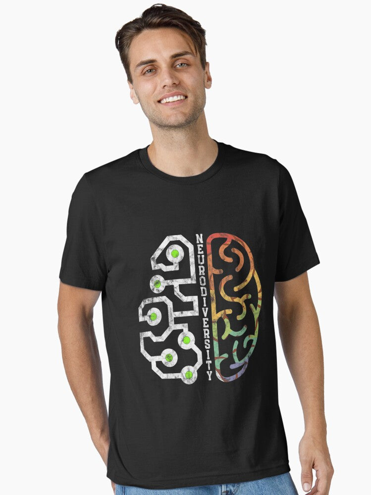 Embrace Neurodiversity Brain For Autism Awareness Essential T-Shirt